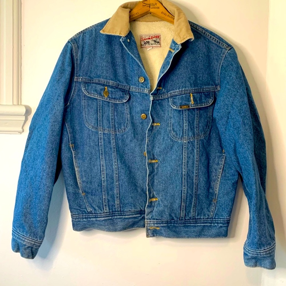 VINTAGE LEE Stormrider Sherpa lined denim jacket The Real Deal!